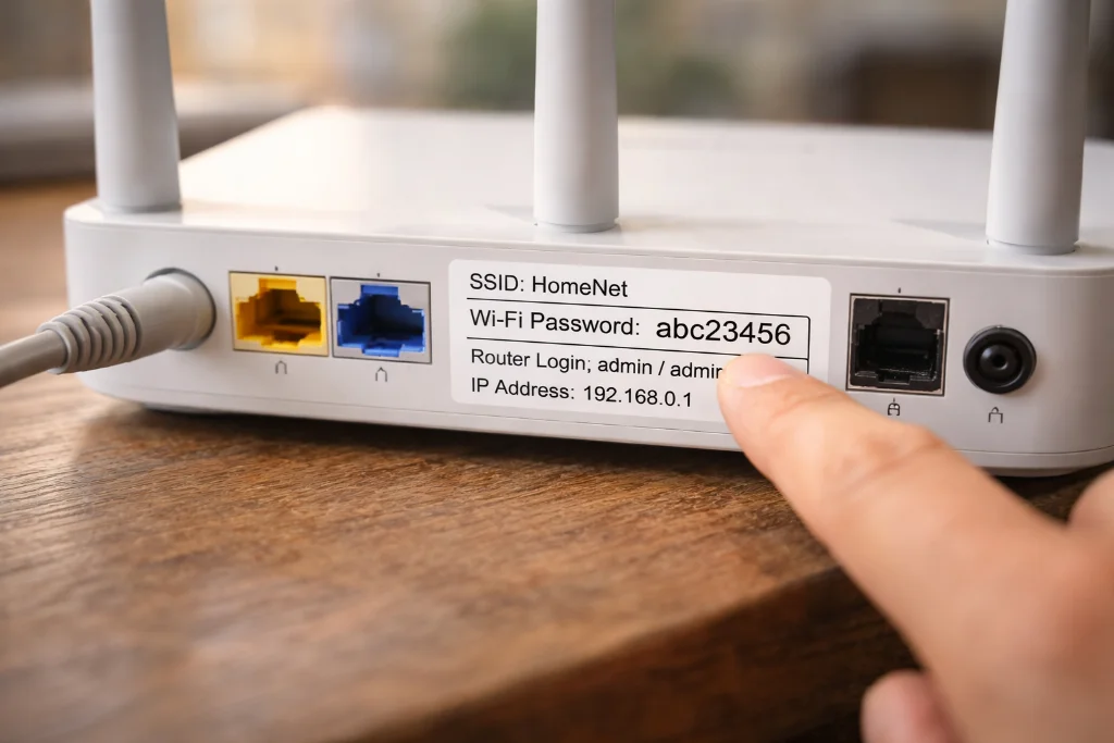 Standard-Passwort auf Router-Aufkleber - haufigste Sicherheitslücke